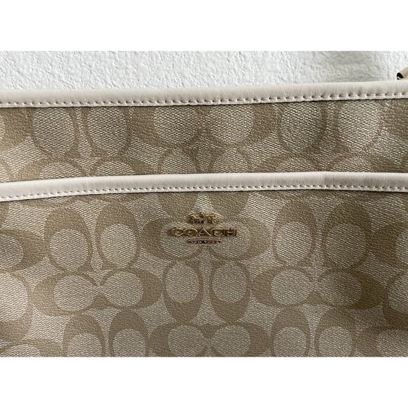 Coach Monogram Signature Shoulder Crossbody Bag Tan - Picture 3 of 12